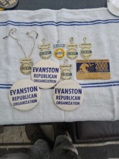 Vintage Lot Of Republican Pins And Card