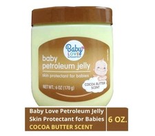   BABY LOVE    1 6 Oz.     COCOA BUTTER     Petroleum Jelly  Baby Protectant.
