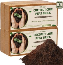 100 Organic Coco Coir Bricks - Compressed Coconut Substrate, 4 Pack