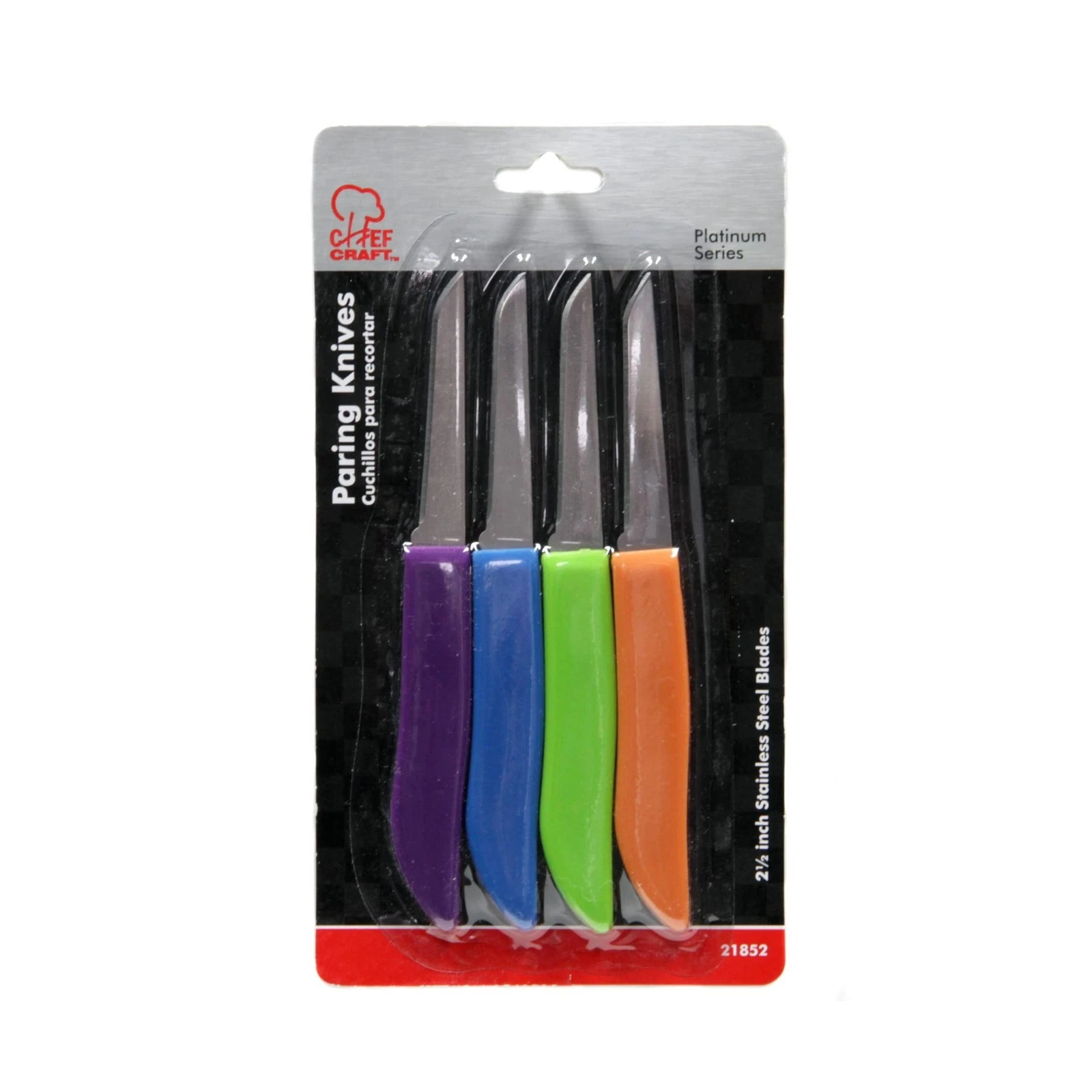 Chef Craft Select Paring Knife Set, 2.5 inch blade 6 inch in length 4 piece set, Assorted - Thumbnail 5
