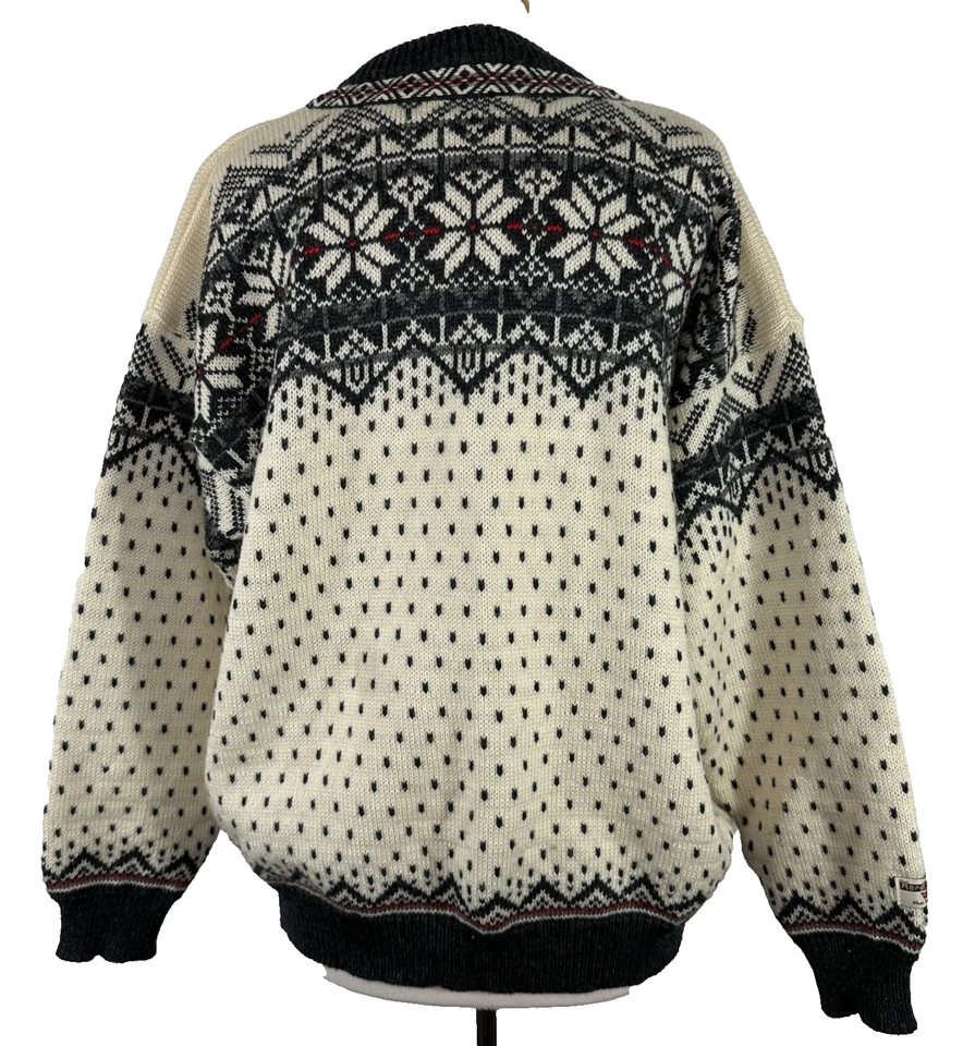 Nordstrikk Noruega Marfil Gris Isla Justa Cárdigan Suéter Botones de Metal Unisex L Foto 3 de 4