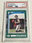 2024 PANINI DONRUSS PP GREEN #327 CALEB WILLIAMS PSA 8