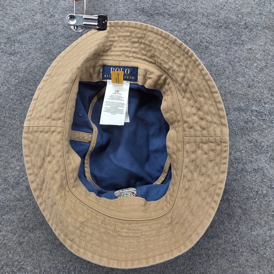 Polo Ralph Lauren Sombrero Gorra Correa Trasera L XL Azul Oso Bordado Para Hombre Clásico Foto 4 de 4