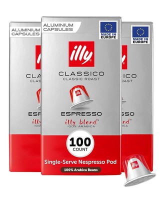 illy Aluminum Espresso Capsules - Compatible with Nespresso Machines - Classico