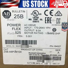 NEW Allen-Bradley 25B-A8P0N104 PowerFlex 525 1.5kW 2Hp AC Drive AB US Free Tax