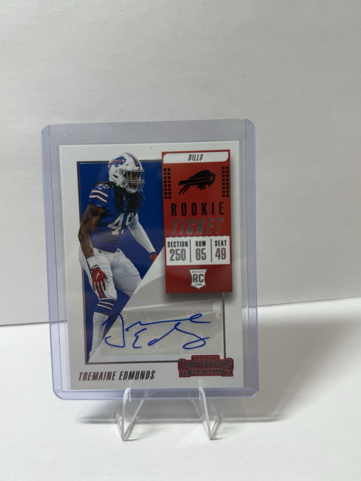 2018 Panini Contenders Rookie Ticket Auto Tremaine Edmunds #151 Rookie Auto RC