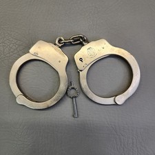 Vintage Smith  Wesson S W Handcuffs Model 90 w/Key Springfield Mass