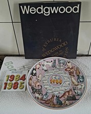 Wedgwood Vintage Ceramic Porcelain Calendar Year Plate Rare 1985 Cats Boxed