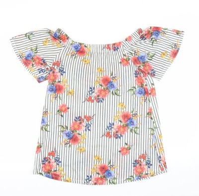 Weißes Basic-T-Shirt Damen UK Größe 12 Matalan