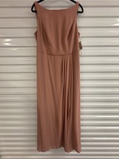New David’s Bridal Celebrate  Long Maxi Dress Size 16 Boatneck Formal