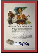 Vtg Milky Way CANDY Bar 1900’s POLO Ad White Packaging Candy Lover Gift READ