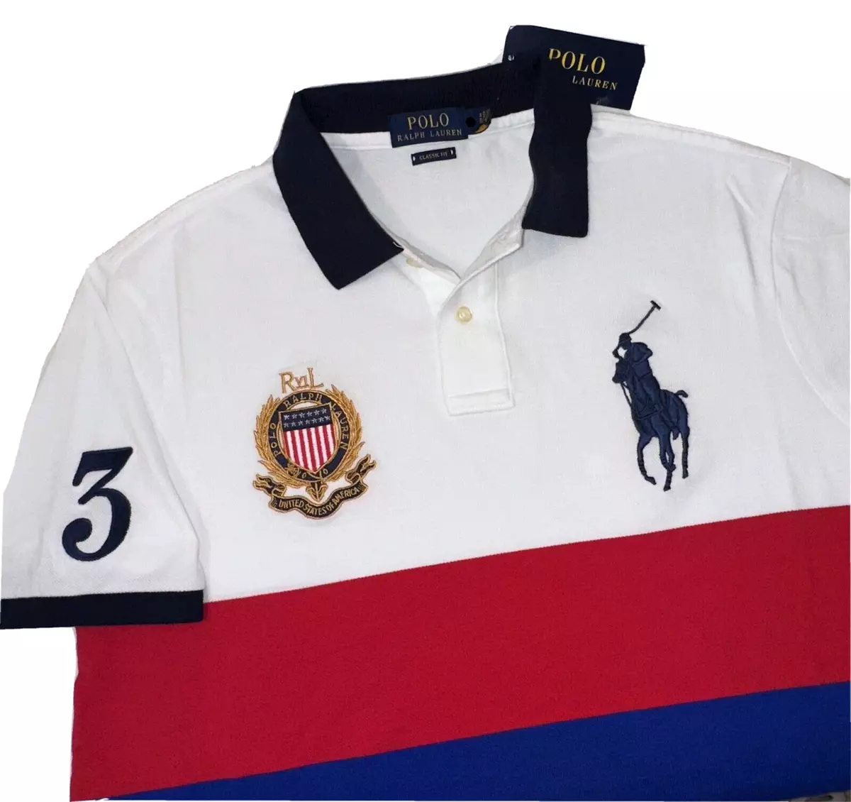 POLO RALPH LAUREN Men's Classic Fit Long Laurel Crest Rugby Shirt