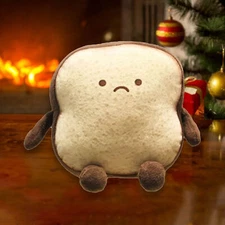 Cute Simulation Toast Bread Shape Plush Pillow Cartoon Stuffed Soft Doll