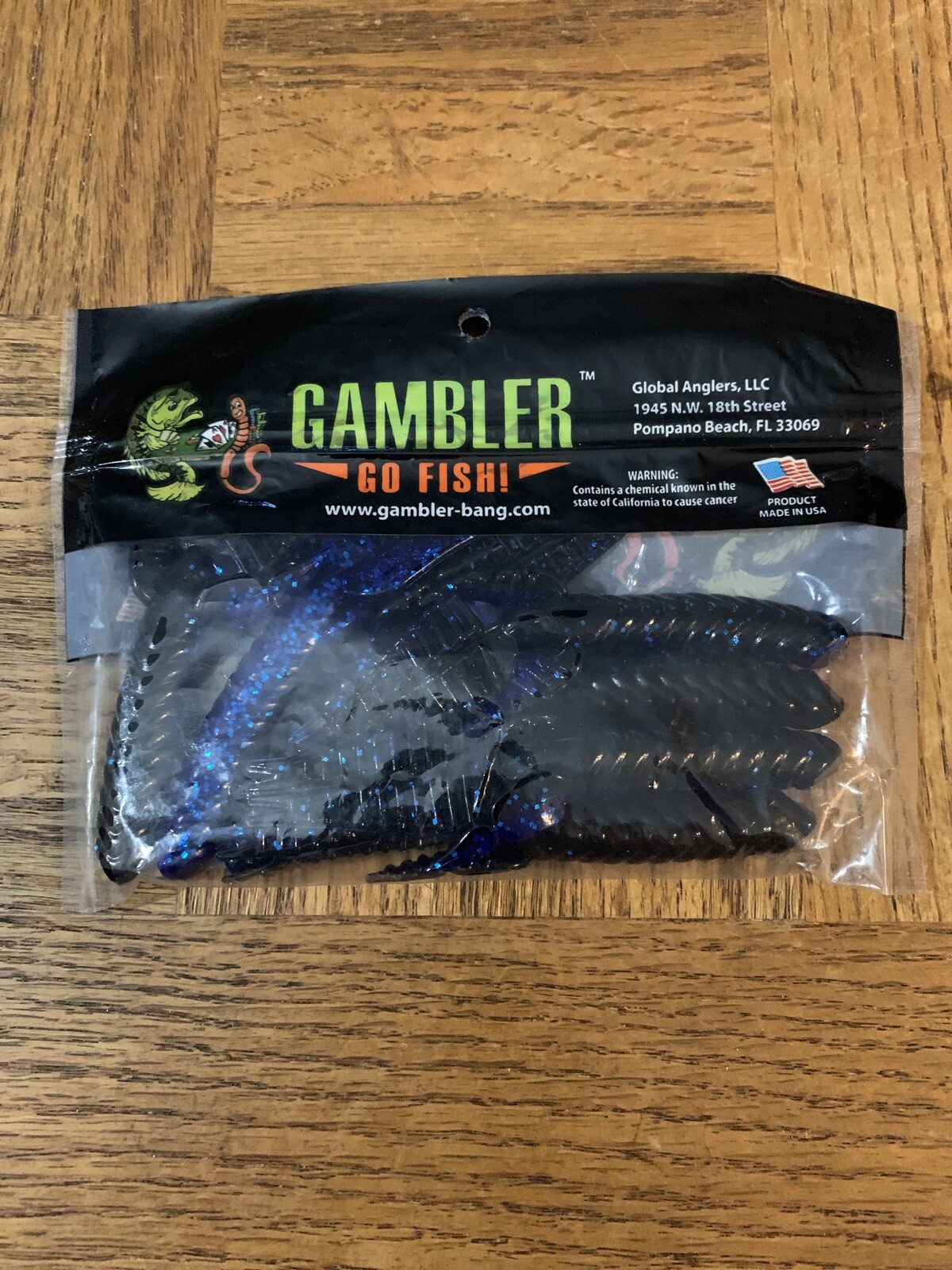 Gambler Go Fish Bait Why Not Shadow Blue eBay