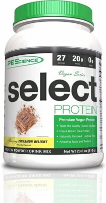 PEScience Select Plant Protein Cinnamon 810g / 27 serv 05/24 + vegane Samples