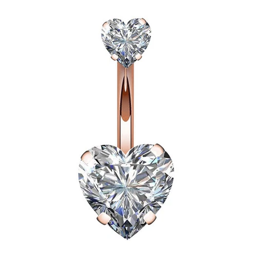 1PC Surgical Steel Belly Button Rings 14G CZ Opal Navel Rings Piercing Jewelry