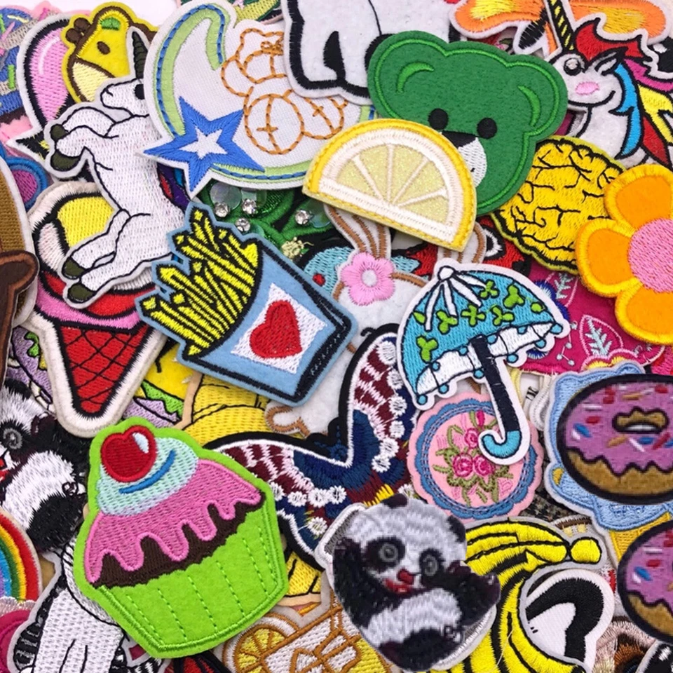 100PCS Lot Letter Random Animal Embroidered Patches Iron on Mixed Clothes Badge - Image 4 of 4