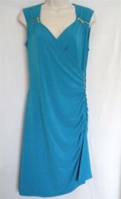 NWT MICHAEL MICHAEL KORS Blue Asymmetric Zipper Dress 8 Misses (MSRP $120)