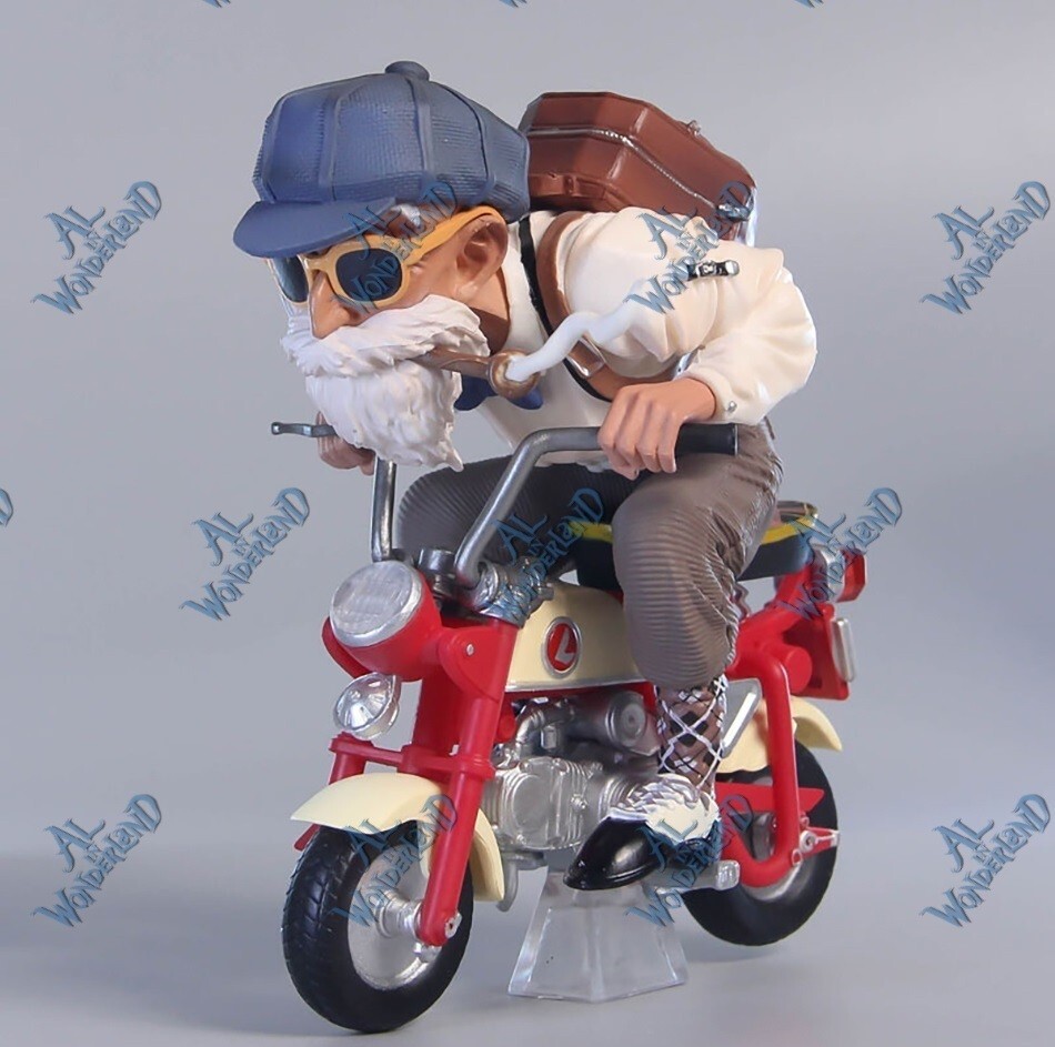 Dragon Ball Z Muten Roshi in moto action figure 13 cm Motorcycle Anime Statue