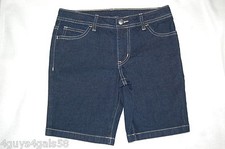 Girls BLUE JEAN BERMUDA SHORTS Denim 5 POCKET Belt Loops SIZE 10