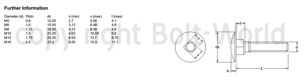 M6 M8 M10 M12 BULLONI TRASPORTO COPPA QUADRATA CUPOLA VITI - Foto 7