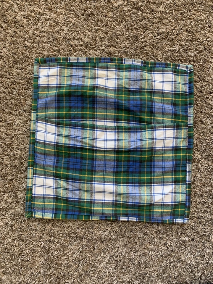 "Funda de almohada hecha a mano Country Love Texas arpillera falsa 16,5"" corazón a cuadros" Foto 3 de 4