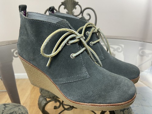 SPERRY Women's Gray Suede Leather Ankle 