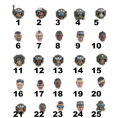 OOP - Cadian Upgrade Heads - Warhammer 40K - Astra Militarum