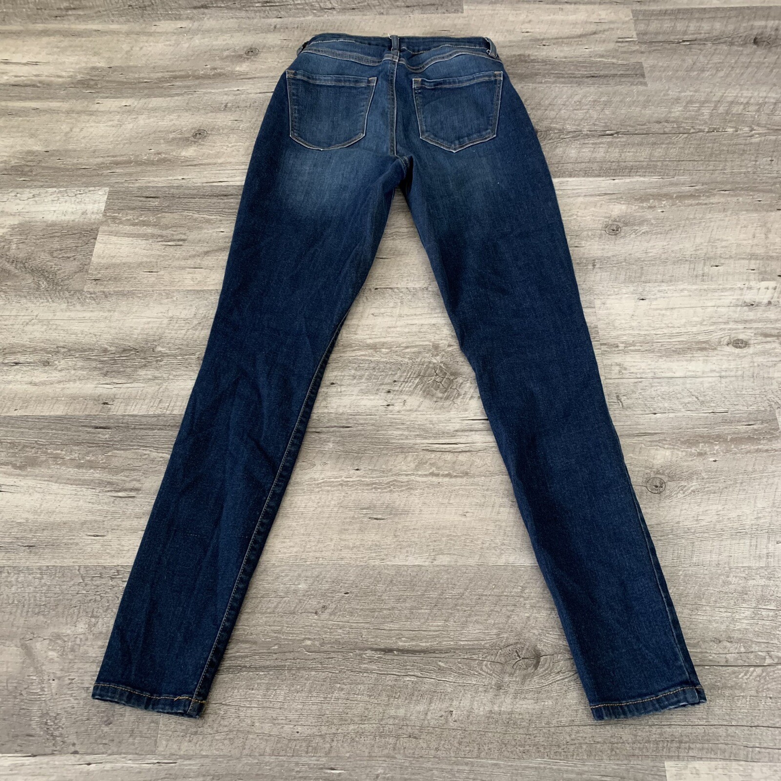 Rewash Jeans Womens Junior Size 3 Dark Wash Blue Denim Skinny Stretch Distressed