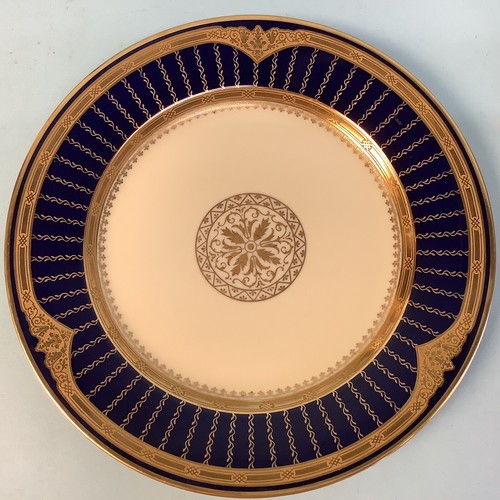 Gilt Cobalt Dinner Plates (12) by Johann Haviland 10.75” Diameter - Picture 2 of 11