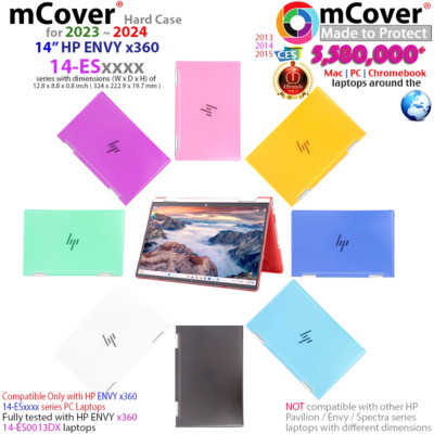 NEW mCover  Hard Shell Case for 2023 ~ 2024 14'' HP ENVY x360 14-ESxxxx laptop