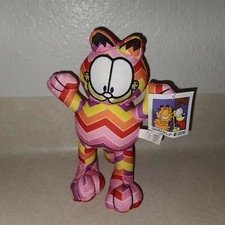 Garfield Cat Colorful Chevron Pattern Plush Toy Factory New With Tags NWT