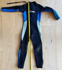 Seavenger Youth Sz 10 Blue Black 3MM Neoprene Full Wetsuit w/ Back and Ankle Zip