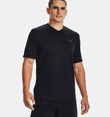 NWT Under Armour Men's M-XL 1327969-001 BLACK UA Velocity 2.0 SS V