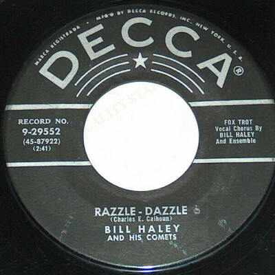 45 RPM Rockabilly Bill Haley & Comets Razzle Dazzle,2 Galgo Perros Decca 29552