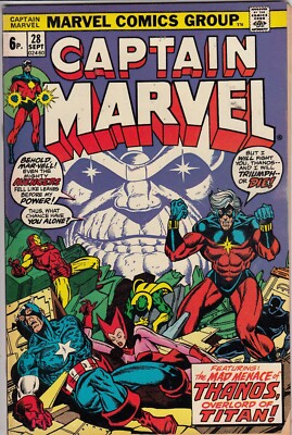 Captain Marvel 28 - 1973 - Starlin - Thanos - Fine/Very Fine -  REDUCED PRICE