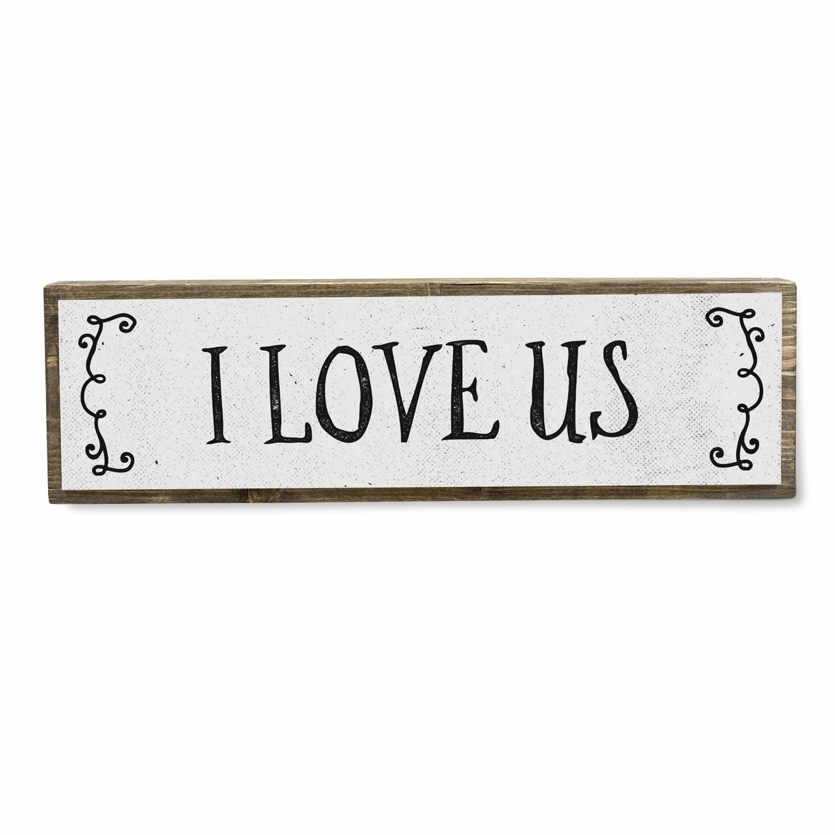 I Love Us Love Sign Made With Metal Wood