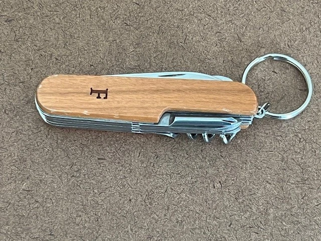 Multi Tool 3.5” Pocket ENGRAVED Victoria Canada FWOOD HANDLE - Great condition