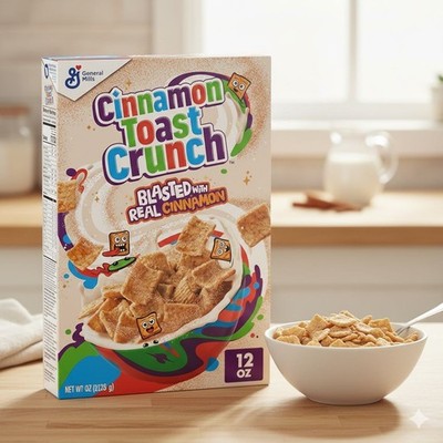 Breakfast Cereal, Crispy Cinnamon Cereal, 12 oz