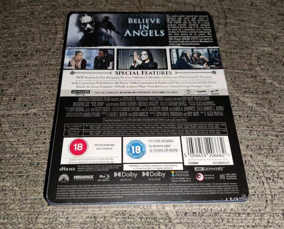 The Crow 4K Ultra-HD + Blu-ray Steelbook Paramount UK Exclusive - Image 4 of 4