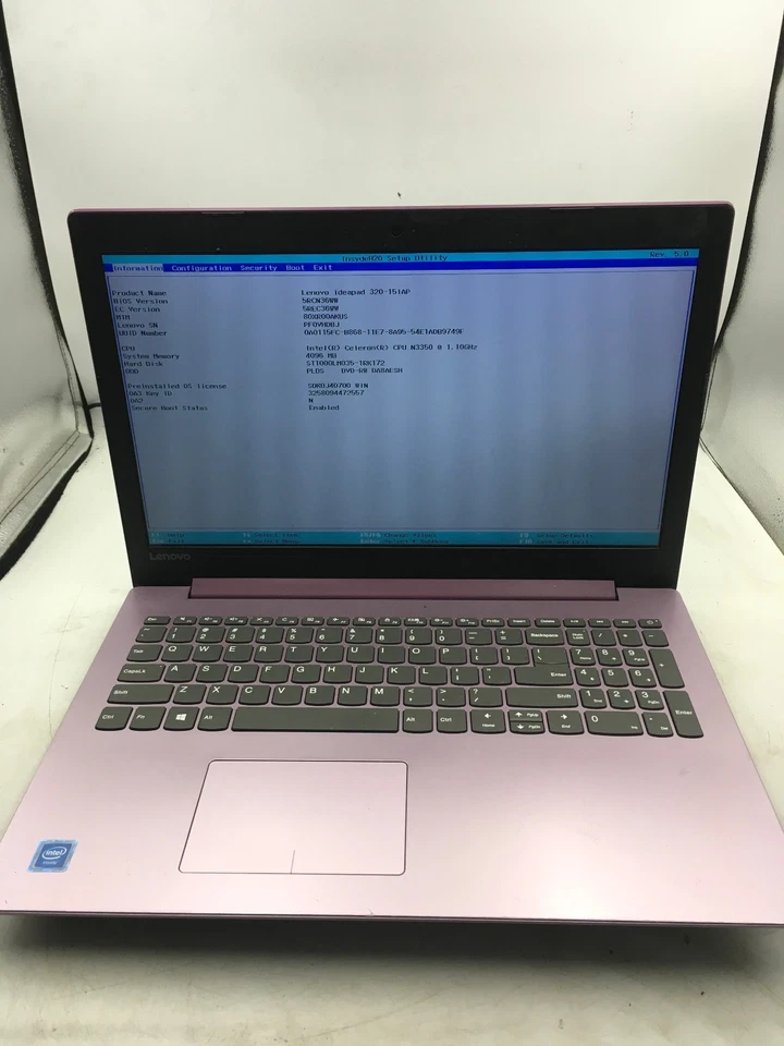 LENOVO IDEAPAD 320 15IAP - BOOTS TO BIOS -INTEL CELERON N3350-4GB RAM/ITB HDD-BB - Image 4 of 4