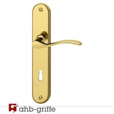 AnsaPro Türgriff Colorado Langschild Messing poliert BB Türdrücker Türbeschlag