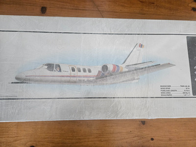 Rare!! 1978 Royal Cessna 500 Citation r/c jet kit/ Sealed!