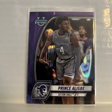 Prince Aligbe 2025 Bowman Chrome University Purple Lava #82 Seton Hall