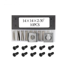 14x14x2mm-30° Carbide Inserts Cutters for Spiral Helical Planer Head 10pcs ↑