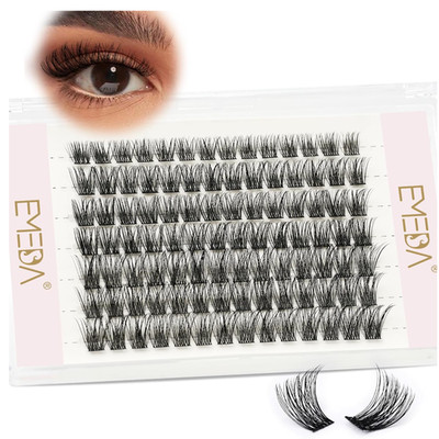 Wimpern Einzeln Cluster Wispy Natürlich 8mm DIY Extensions C Curl 3D Volumen