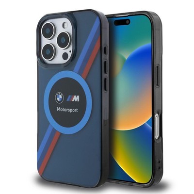 BMW Motorsport IML Circle MagSafe Hülle für iPhone 16 Pro Max 6.9'' Navy