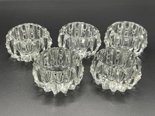 Set of 5 American Brilliant SALTS Perfect!   Hand Cut Lead Crystal   5 Stars!