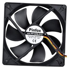 12V DC 120mm Quiet Cooling Fan Silent, Variable Speed Control By 5V to 12V