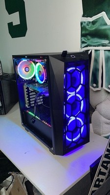 Custom Gaming Desktop PC Intel i5-10400F RX 6600 16GB RAM 1TB SSD RGB Windows 11